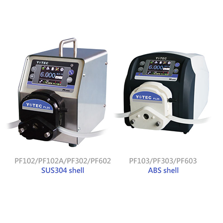 Laboratorie Peristaltisk Pumpe - PF102／PF102A／PF302／PF602 (SUS304 shell)　PF103／PF303／PLF603 (ABS shell)